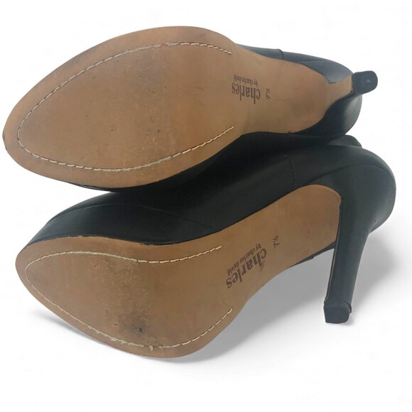 Charles by Charles David Black Platform Ankle Boots • Front Zip • Size 7.5 - Picture 6 of 8